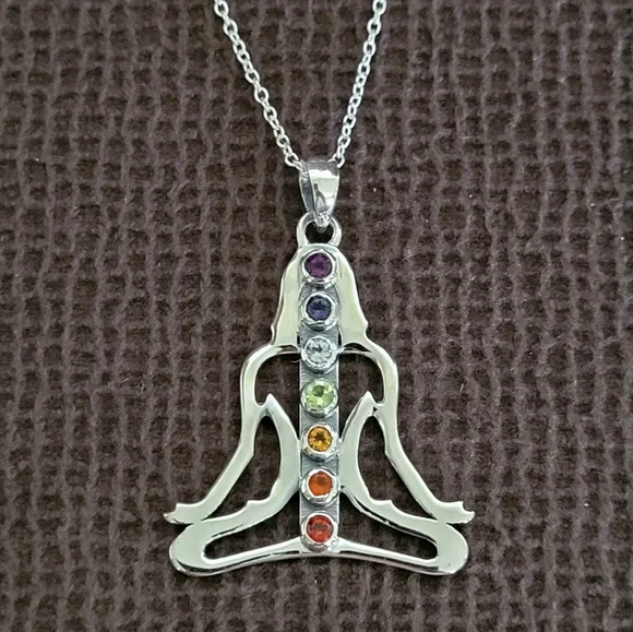 Shivam Meditating Woman🧘‍♀️ Pendant Necklace - NWT - Picture 14 of 16